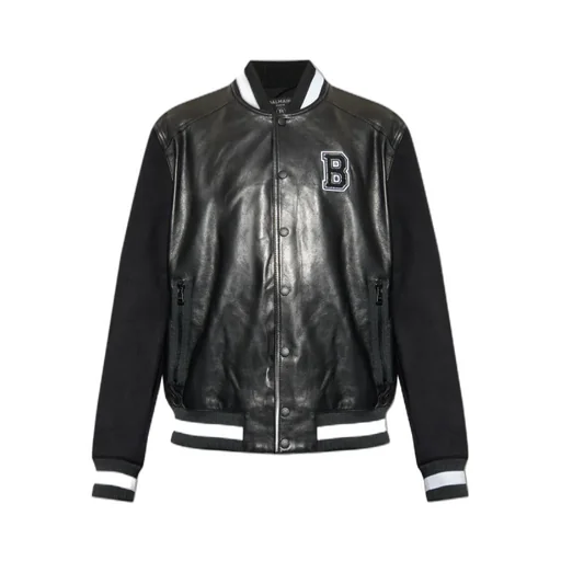 Varsity Leather Bomber Jacket