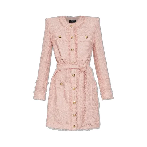 Sequin-Embellished Tweed Mini Dress