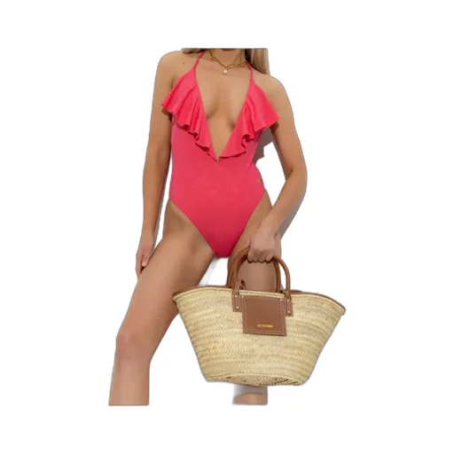 Ruffled Halter Swimsuit