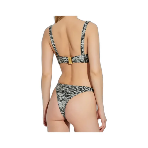 Logo Plaque Two Piece Swimsuit