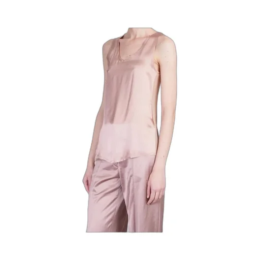 Sleeveless Satin Tank Top