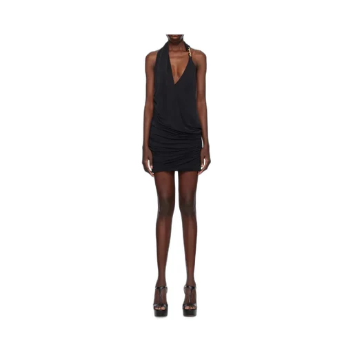 Draped Halter Neck Dress