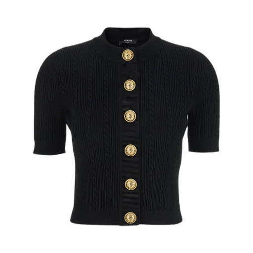 Button Embellished Knitted Cardigan