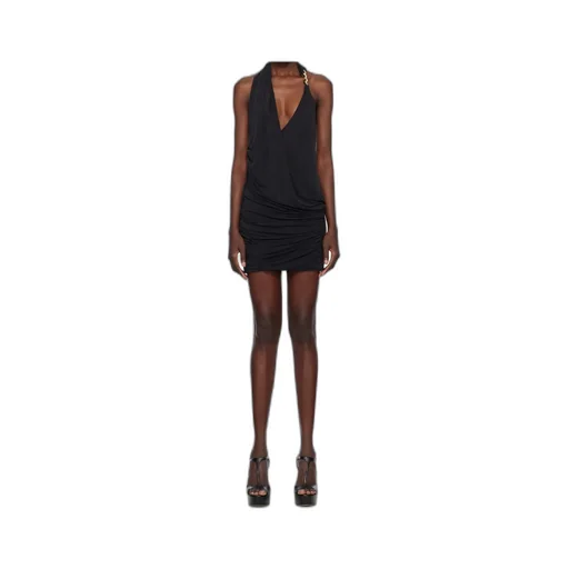 Draped Halter Neck Dress