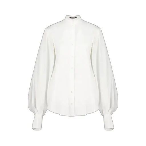 Button-Up Puff Sleeved Poplin Shirt