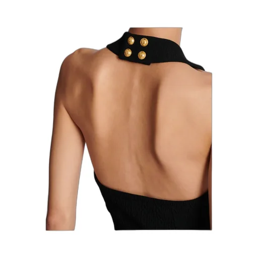 Cable-Knit Openback Top