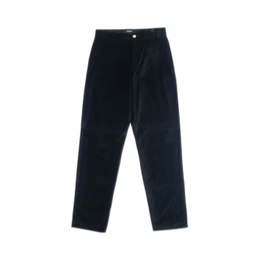 Gold-Button Velvet Trousers