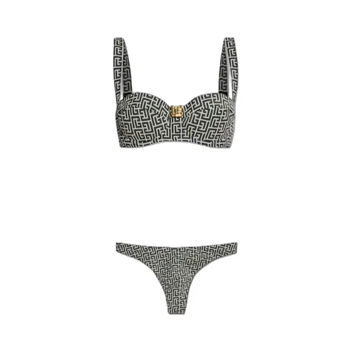 Logo Plaque Two Piece Swimsuit