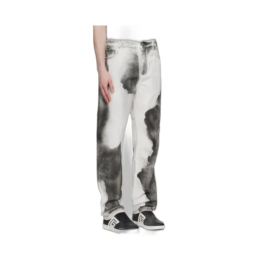 Regular-Fit Denim Jeans With Moon Print