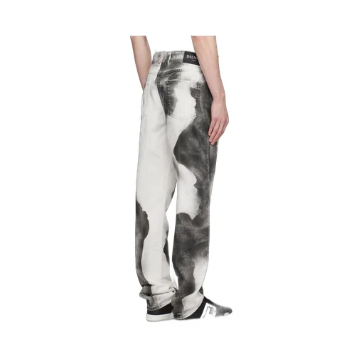Regular-Fit Denim Jeans With Moon Print
