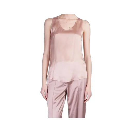 Sleeveless Satin Tank Top