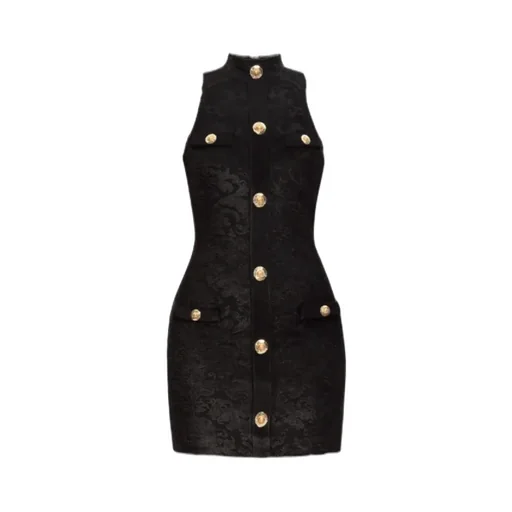 Sleeveless Baroque Short Dress
