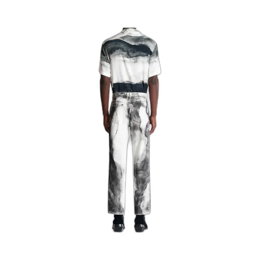 Regular-Fit Denim Jeans With Moon Print