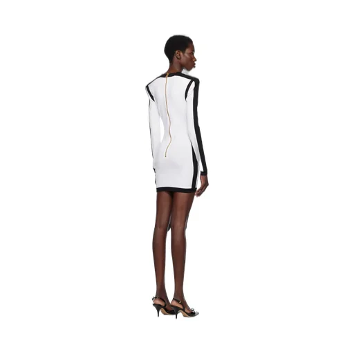 Contrast Trim Mini Dress