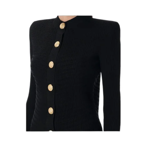 Long Sleeve Buttoned Knit Cardigan