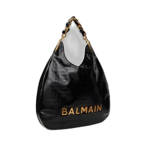 1945 Soft Hobo Crinkled Leather Tote Bag With Monogram