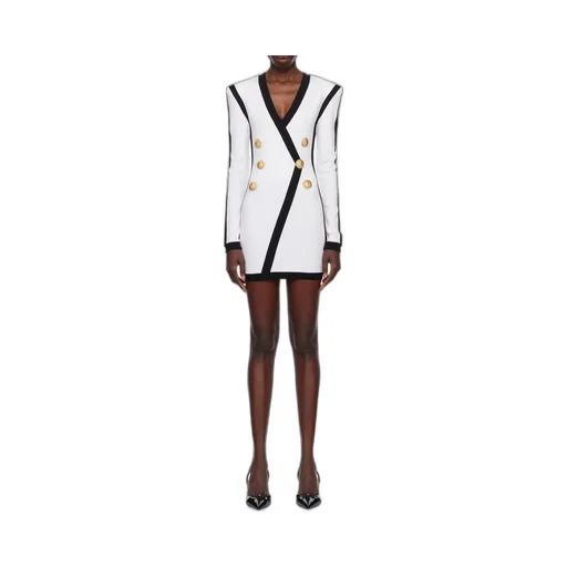 Contrast Trim Mini Dress
