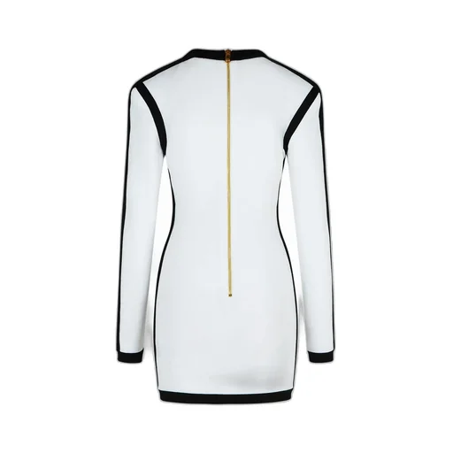 Contrast Trim Mini Dress