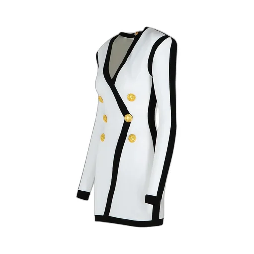 Contrast Trim Mini Dress