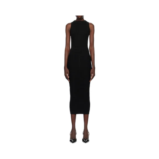 Sleeveless Ribbed Bodycon Midi Dress