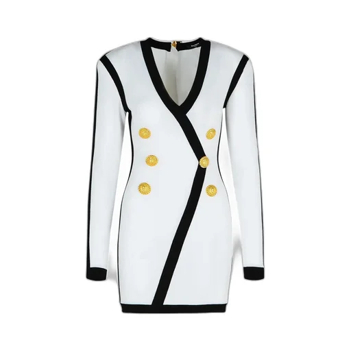 Contrast Trim Mini Dress