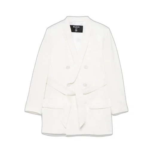 Double-Breasted Belted Blazer