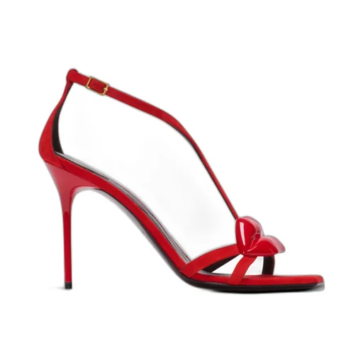 Suede Lips Sandals
