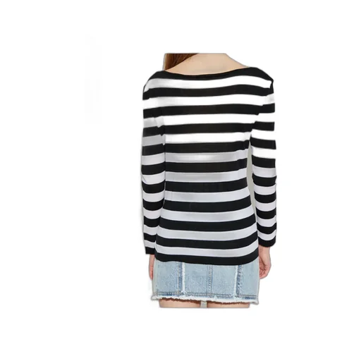 Logo Embellished Striped Jumper