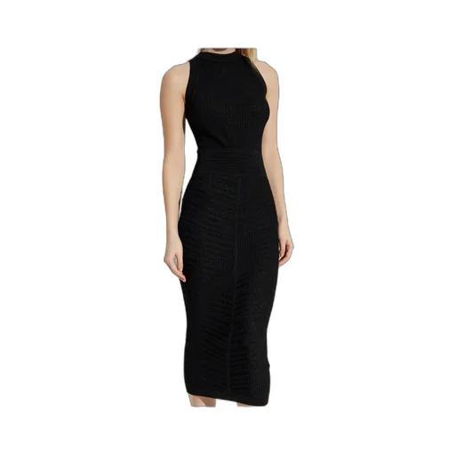 Sleeveless Ribbed Bodycon Midi Dress