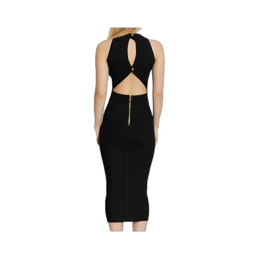Sleeveless Ribbed Bodycon Midi Dress