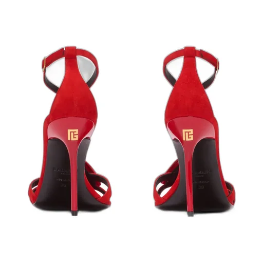 Suede Lips Sandals