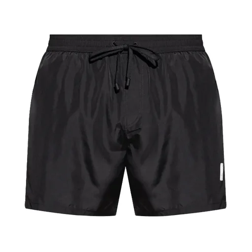 Logo Patch Drawstring Swim Shorts