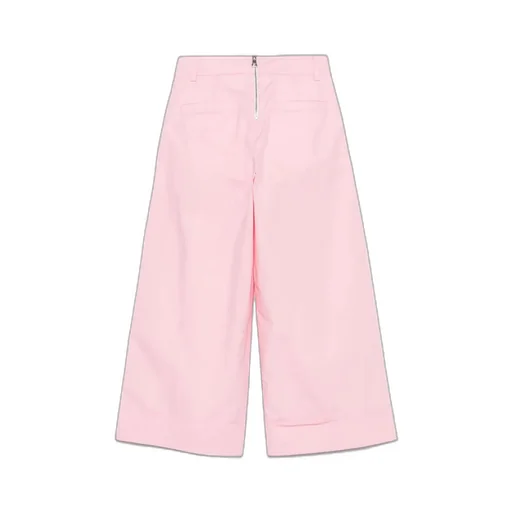 Button-Detailed Wide-Leg Trousers