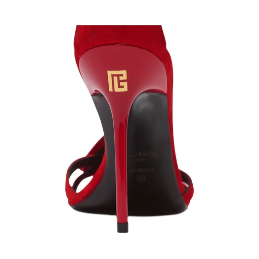 Suede Lips Sandals