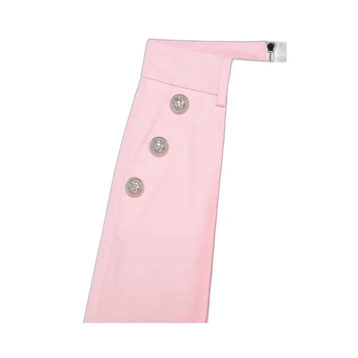 Button-Detailed Wide-Leg Trousers