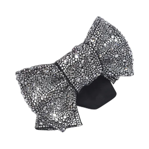 Suede Ruby Heels With Rhinestone Bows