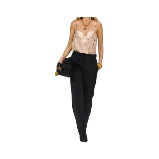 Crepe Straight-Leg Tailored Trousers