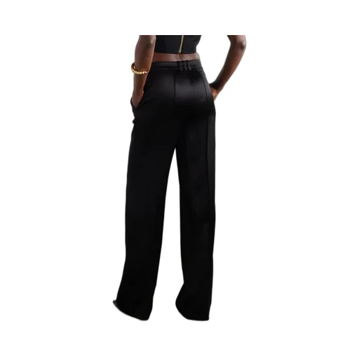 Crepe Straight-Leg Tailored Trousers