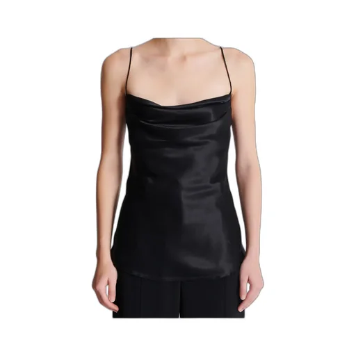 Draped Satin Top