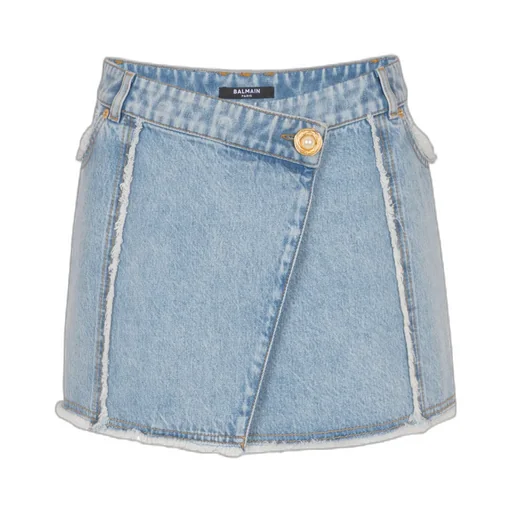 Asymmetric Denim Skirt