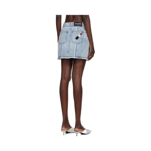 Asymmetric Denim Skirt