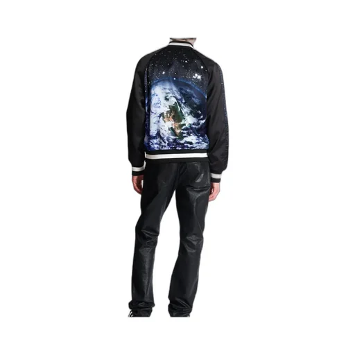 Earth And Stars Printed Bomber Jacket