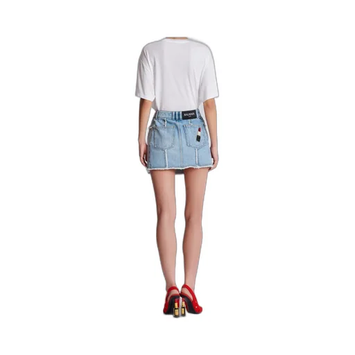 Asymmetric Denim Skirt