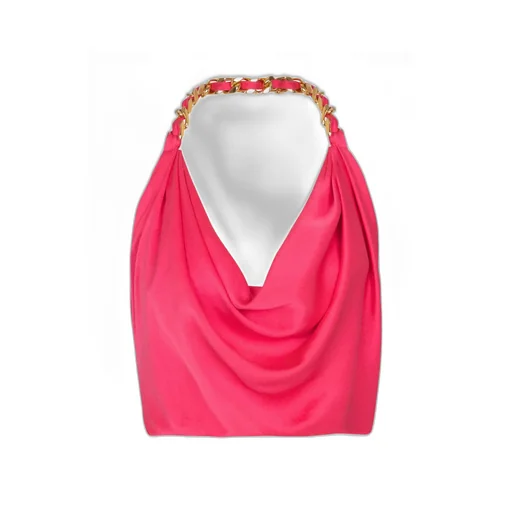 Draped Silk Halterneck Top
