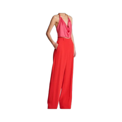 Draped Silk Halterneck Top