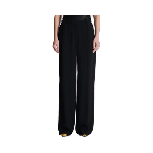 Crepe Straight-Leg Tailored Trousers