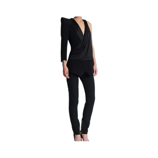 Structured Shoulder Asymmetric Jacket