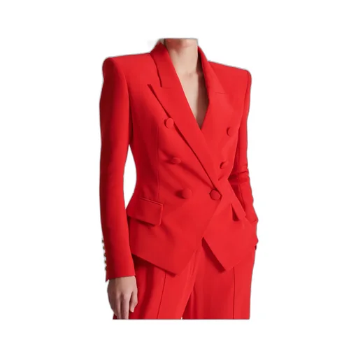Fitted Crepe 6-Button Jacket