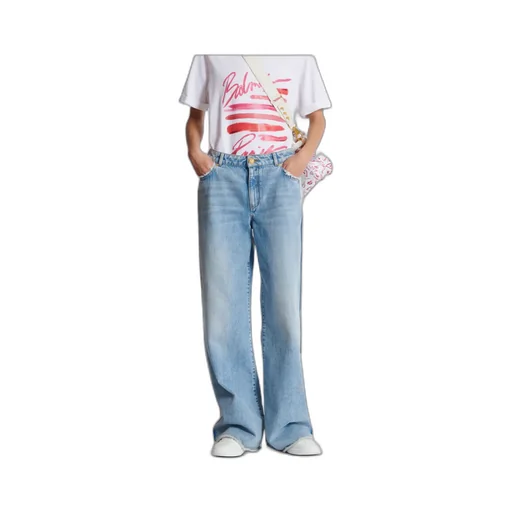 Straight-Leg Denim Jeans