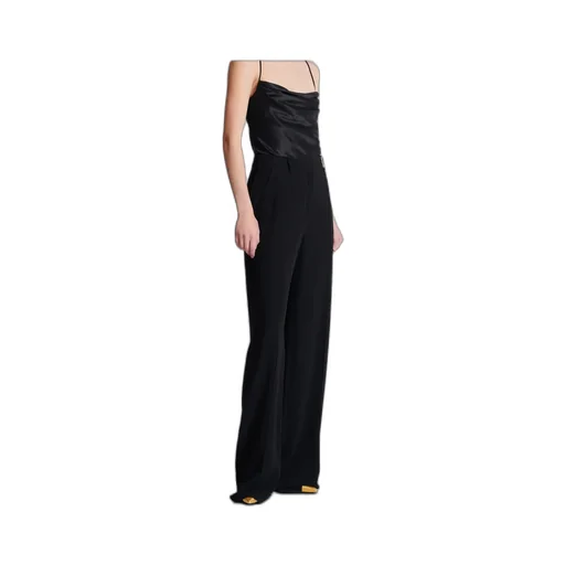 Crepe Straight-Leg Tailored Trousers